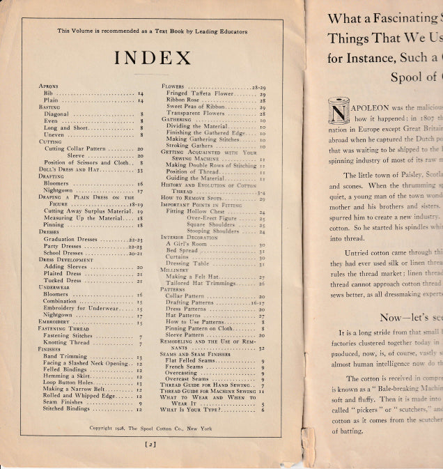 1928 Clark's 'Easy Way to Pretty Frocks' ORIGINAL Sewing Booklet