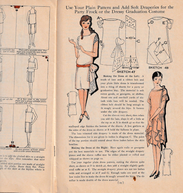 1928 Clark's 'Easy Way to Pretty Frocks' ORIGINAL Sewing Booklet