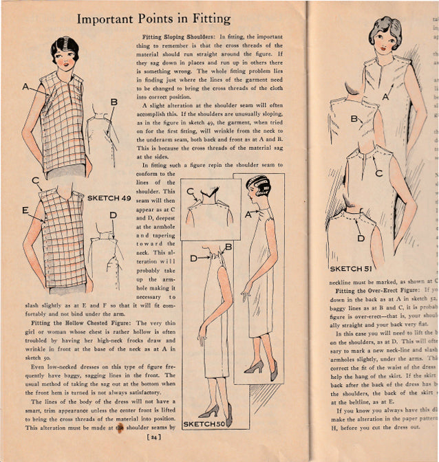 1928 Clark's 'Easy Way to Pretty Frocks' ORIGINAL Sewing Booklet