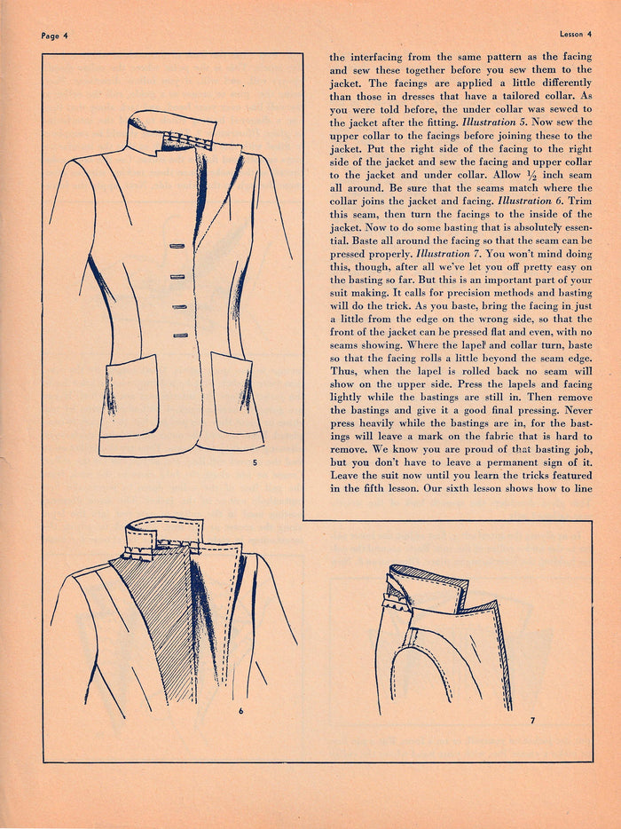 1943 Original 'The McCall Sewing Corps' Series of Lessons Booklets