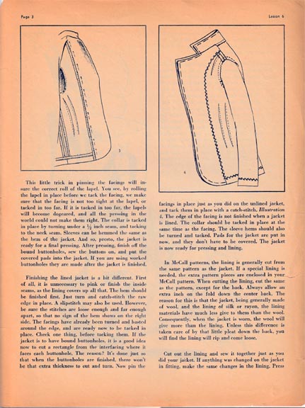 1943 Original 'The McCall Sewing Corps' Series of Lessons Booklets