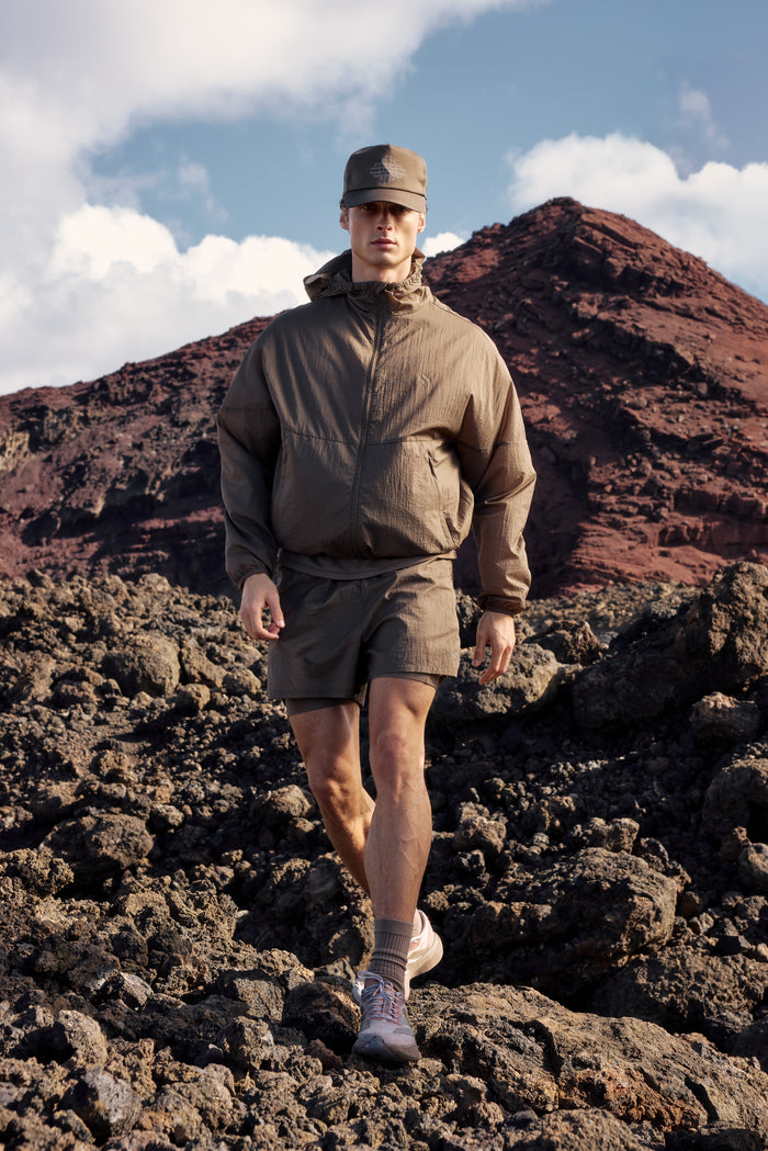2-1 TRANSLUCENT RUN SHORT - BROWN