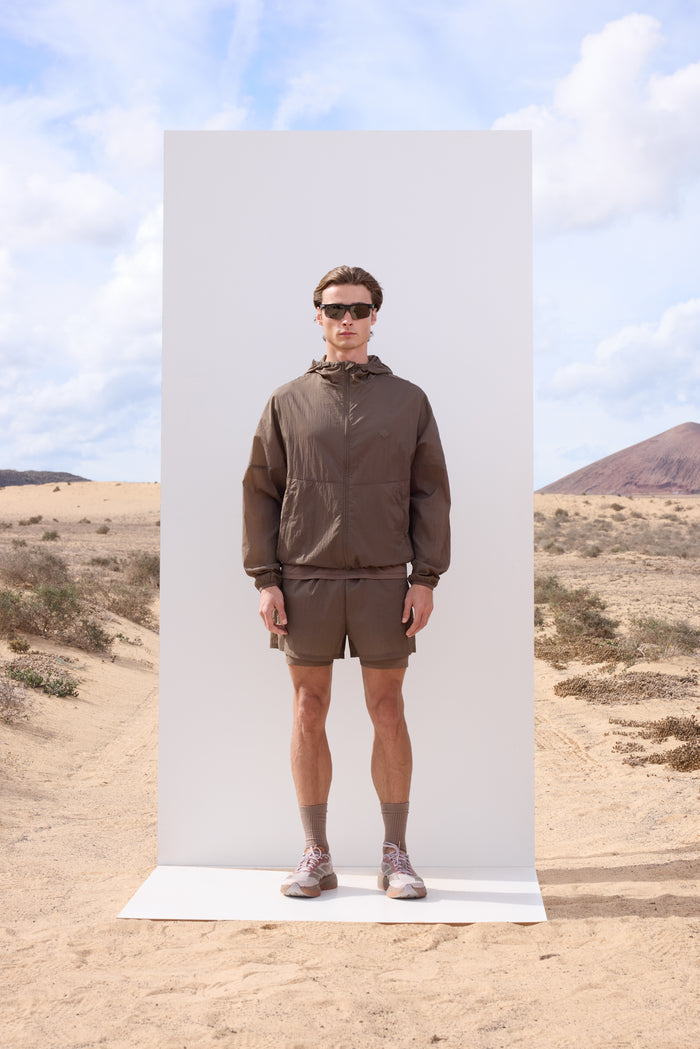 2-1 TRANSLUCENT RUN SHORT - BROWN