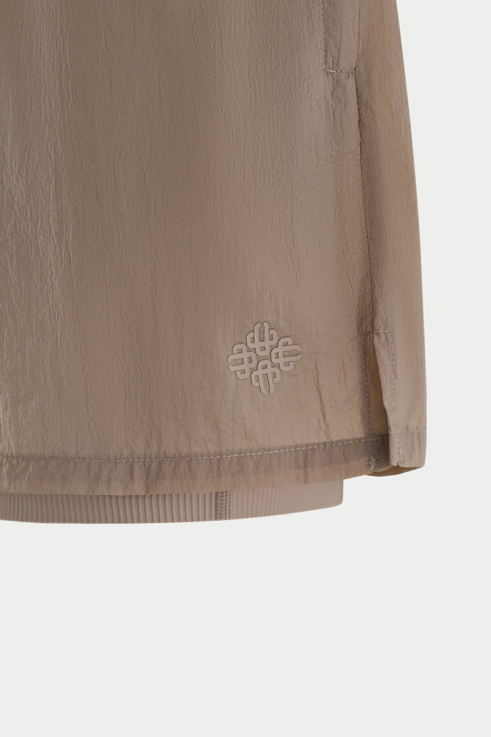 2-1 TRANSLUCENT RUN SHORT - SAND