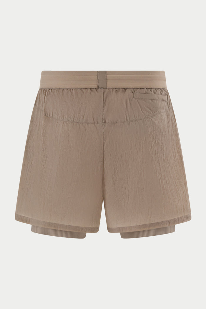 2-1 TRANSLUCENT RUN SHORT - SAND