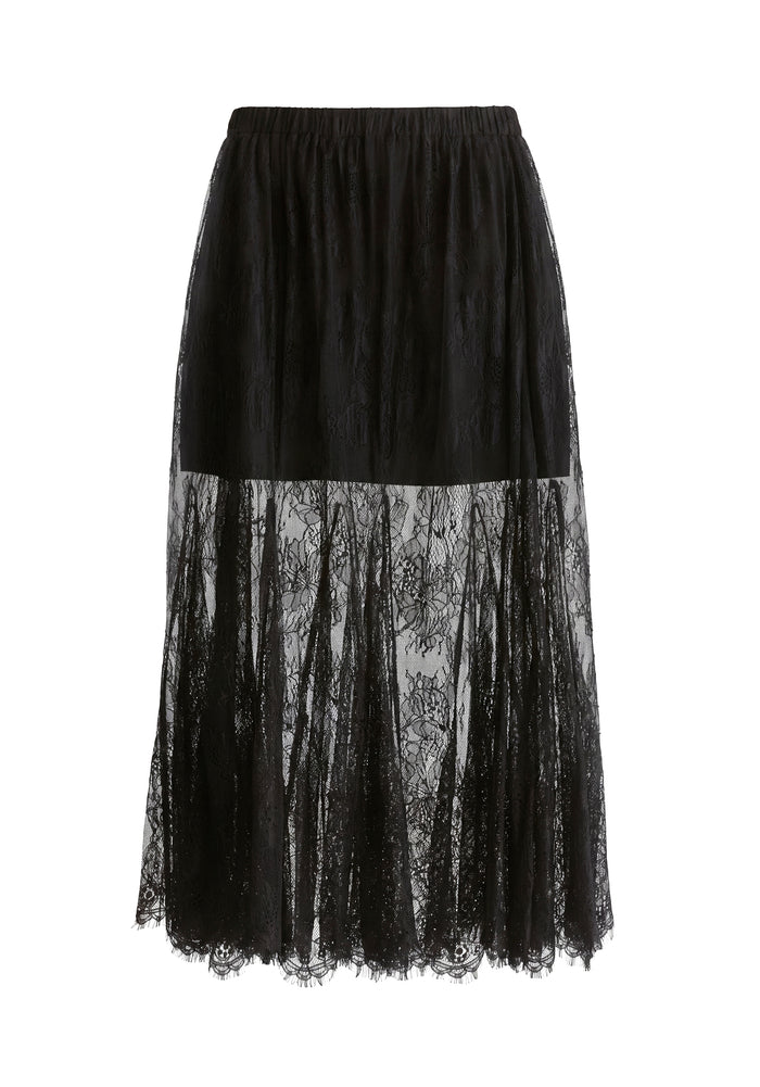 2-Piece Lace Skirt with Godet Paneling