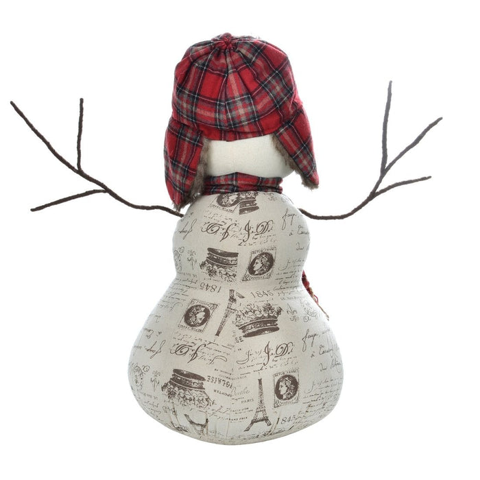 66cm Large Snowman With Trapper Hat Christmas Decoration