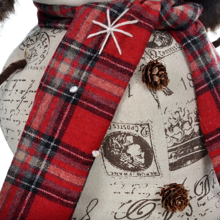 66cm Large Snowman With Trapper Hat Christmas Decoration