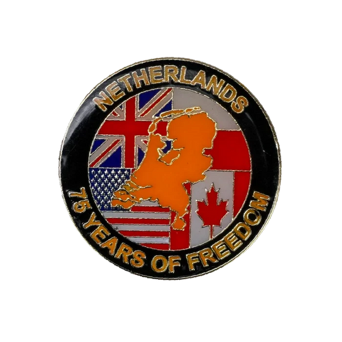 "75 Years of Freedom" in the Netherlands Badge, Item 2 - Army & Outdoors - Flags, Badges & Insignia