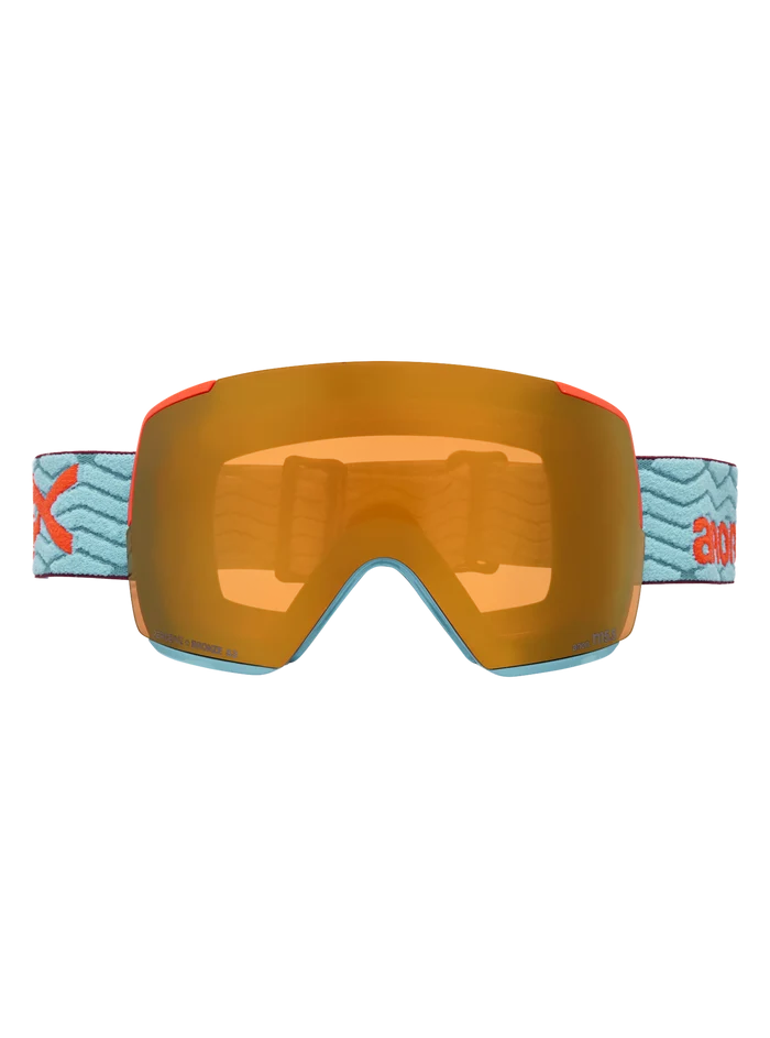 Product image of Anon M5S Goggles + Bonus Lens + MFI® Face Mask[Variant:Frame: Retro Blue, Lens: Perceive Sunny Bronze (17% / S3), Spare Lens: Perceive Cloudy Burst (59% / S1)]