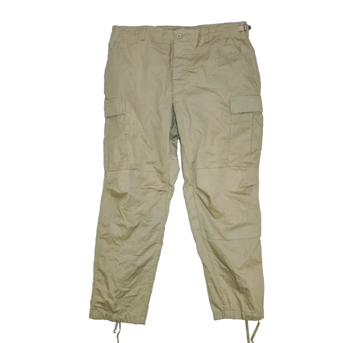 Atlanco Khaki BDU Trousers - Large Long - Army & Outdoors - Combat Trousers