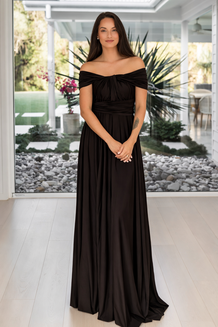 Black Classic Infinity Gown - The Gown House