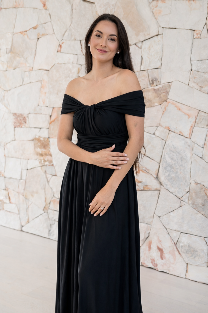Black Classic Infinity Gown - The Gown House