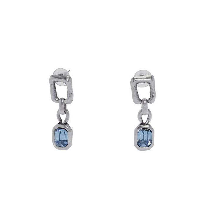 Blue Crystal Drop Earrings
