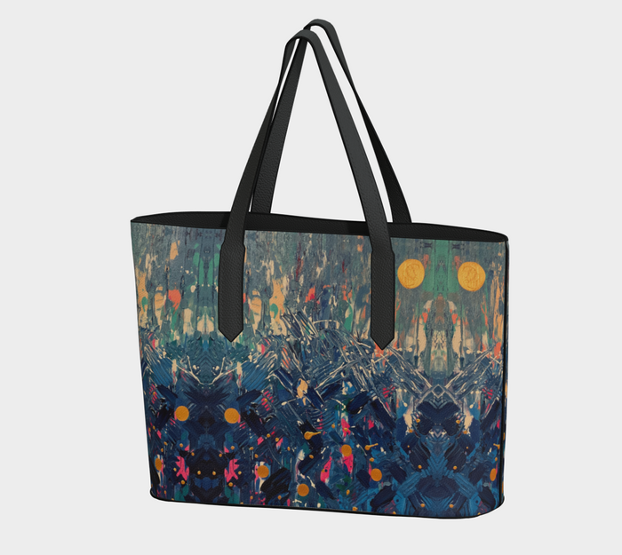 "Blue Mountain" Vegan Leather Tote