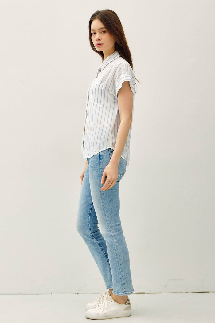 Blue Stripes Top
