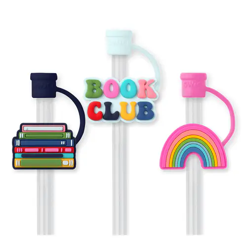 Book Club Straw Topper Set