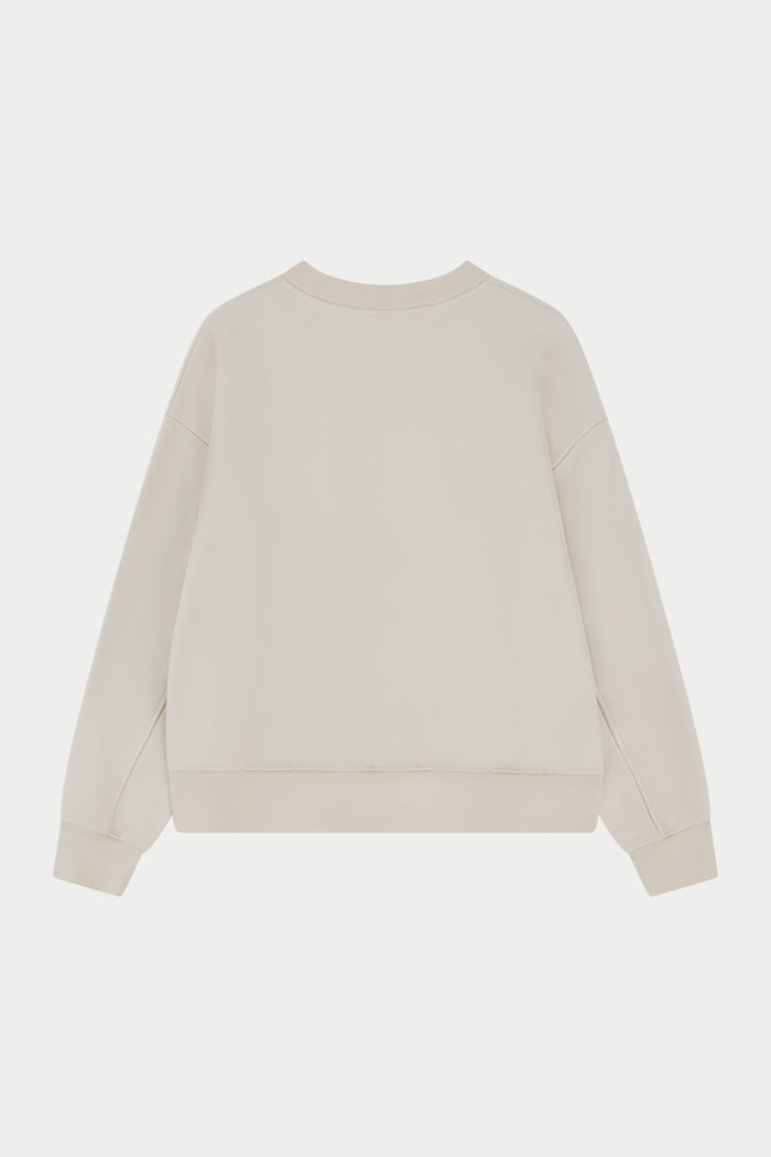 BORG EMBLEM APPLIQUE CREW - BONE