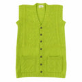 Cardigan | 100% Wool |  Lime Green - Mojopanda Organic  Store