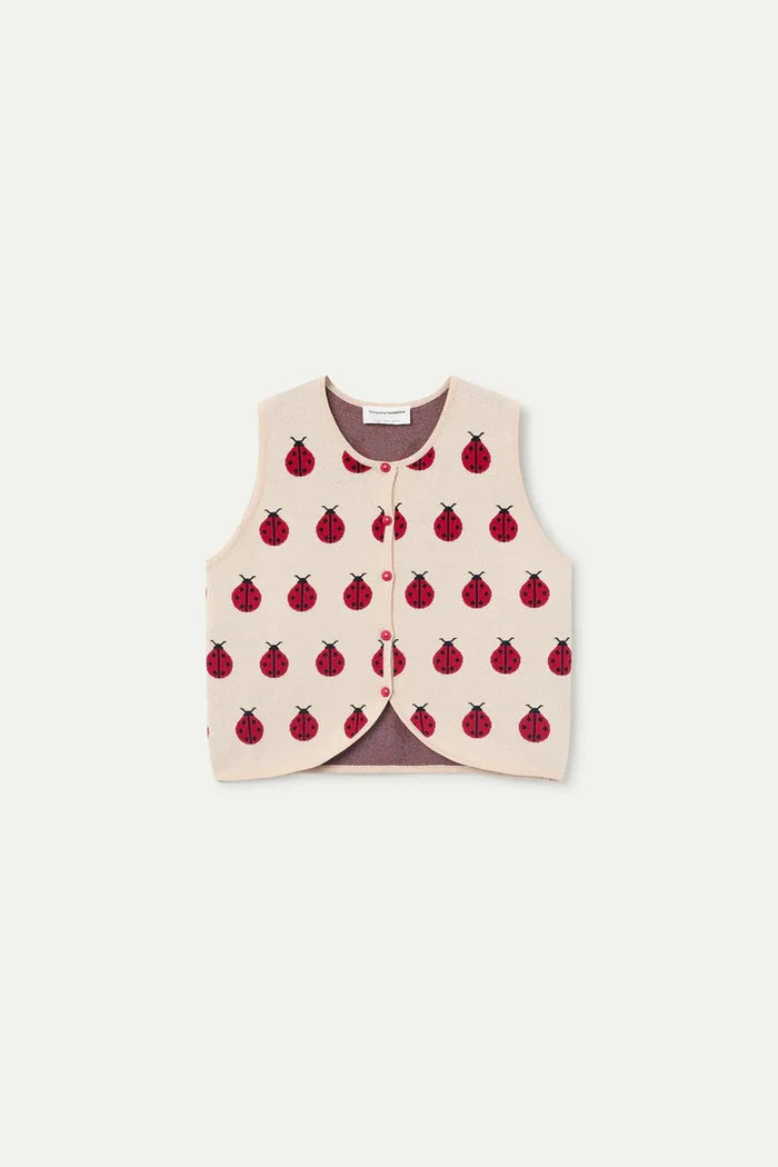 CF Red Ladybird Print Knit Top