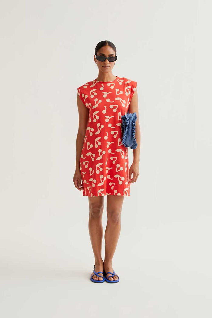 CF Red Sweater Dress with Cherries