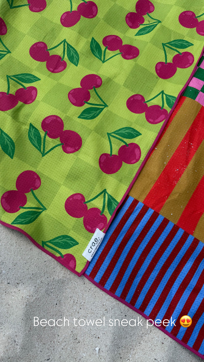 Cherry Burst Pool Towel: Reversible