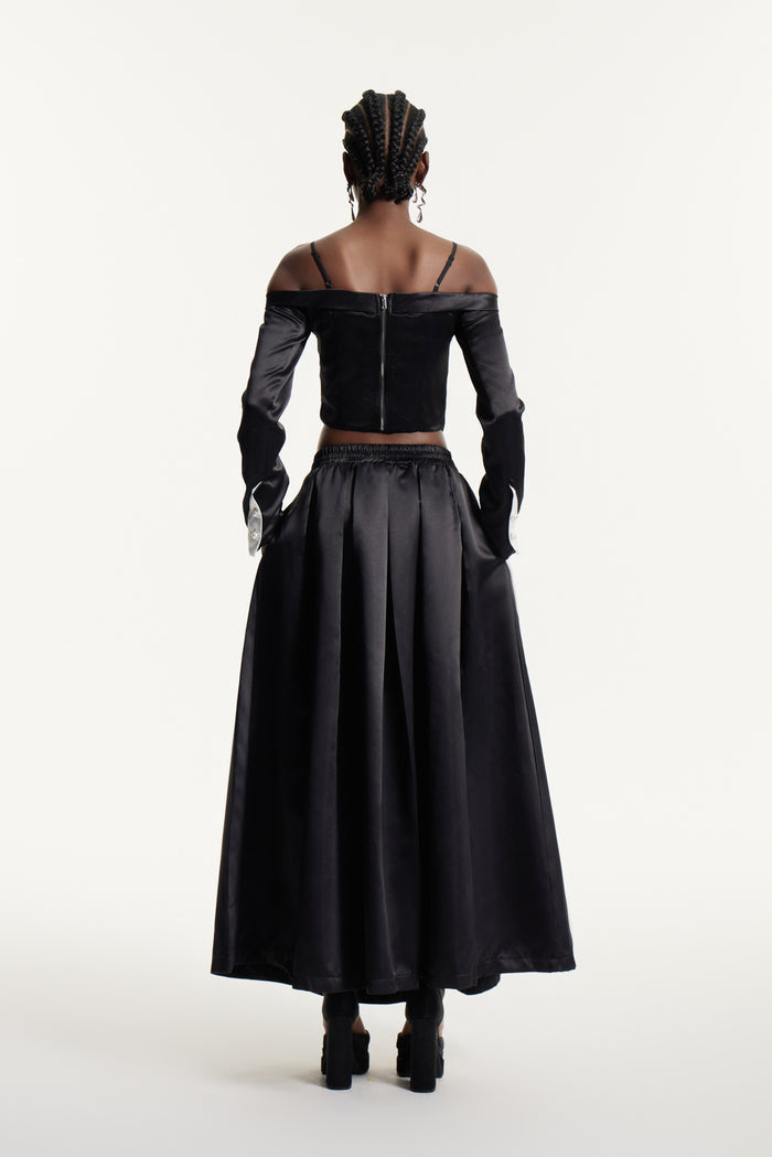 Clifton Pleated Maxi Skirt
