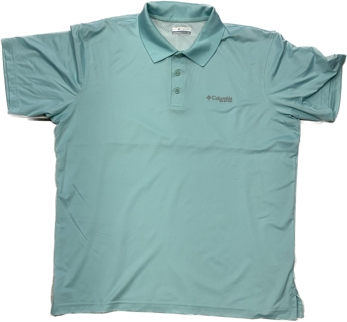 Columbia Teal PFG Polo T-shirt