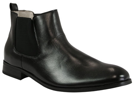Congress Gaiter - Black Faux Leather