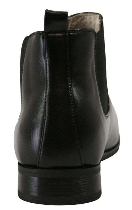 Congress Gaiter - Black Faux Leather