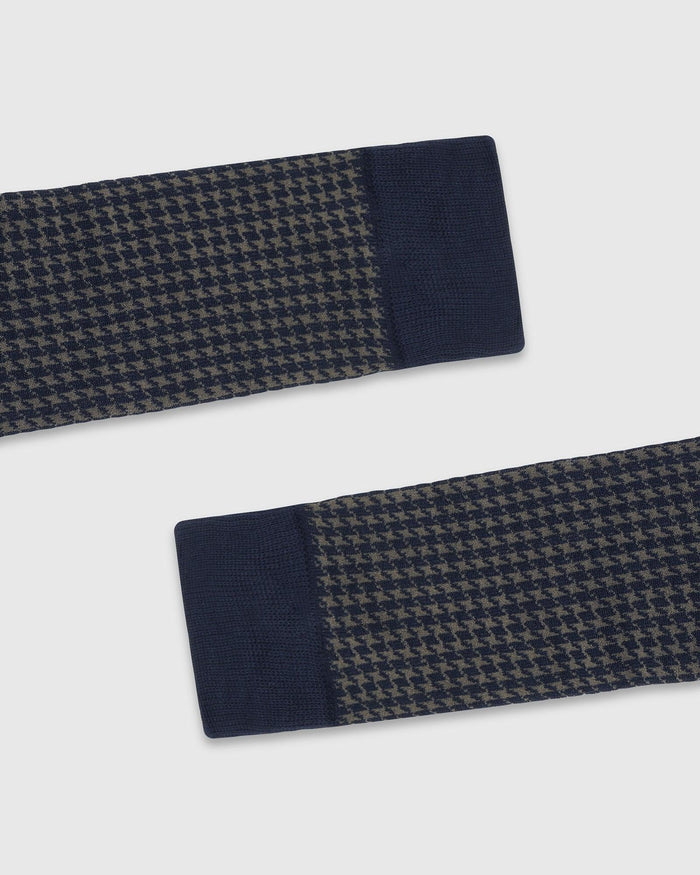 Cotton Deep Navy Knitted Socks - Tesla