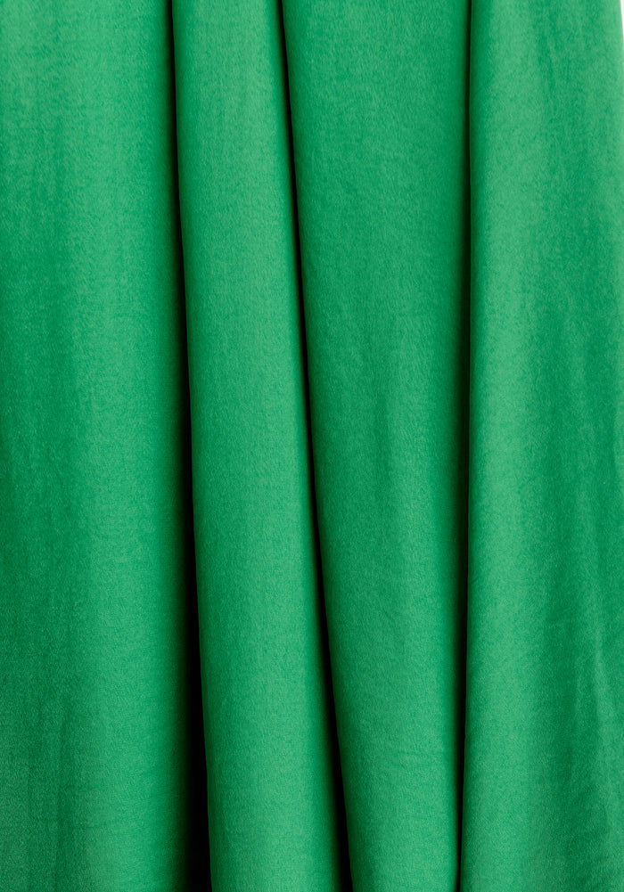 Cowl Neck Dress in Green Close Up