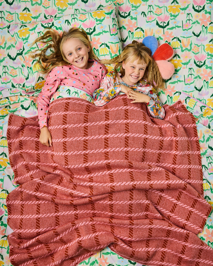 Creme Brulee Check Blanket