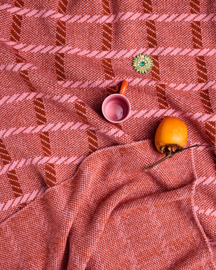 Creme Brulee Check Blanket