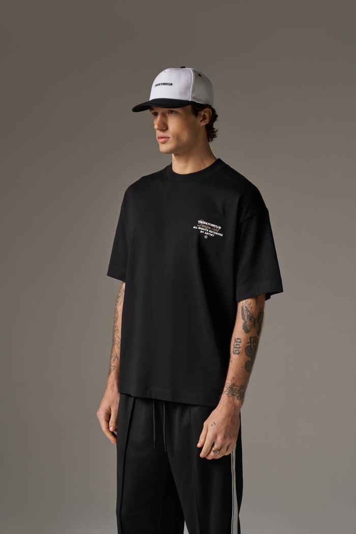 DESIGN DEPARTMENT CHEST PRINT T-SHIRT - BLACK