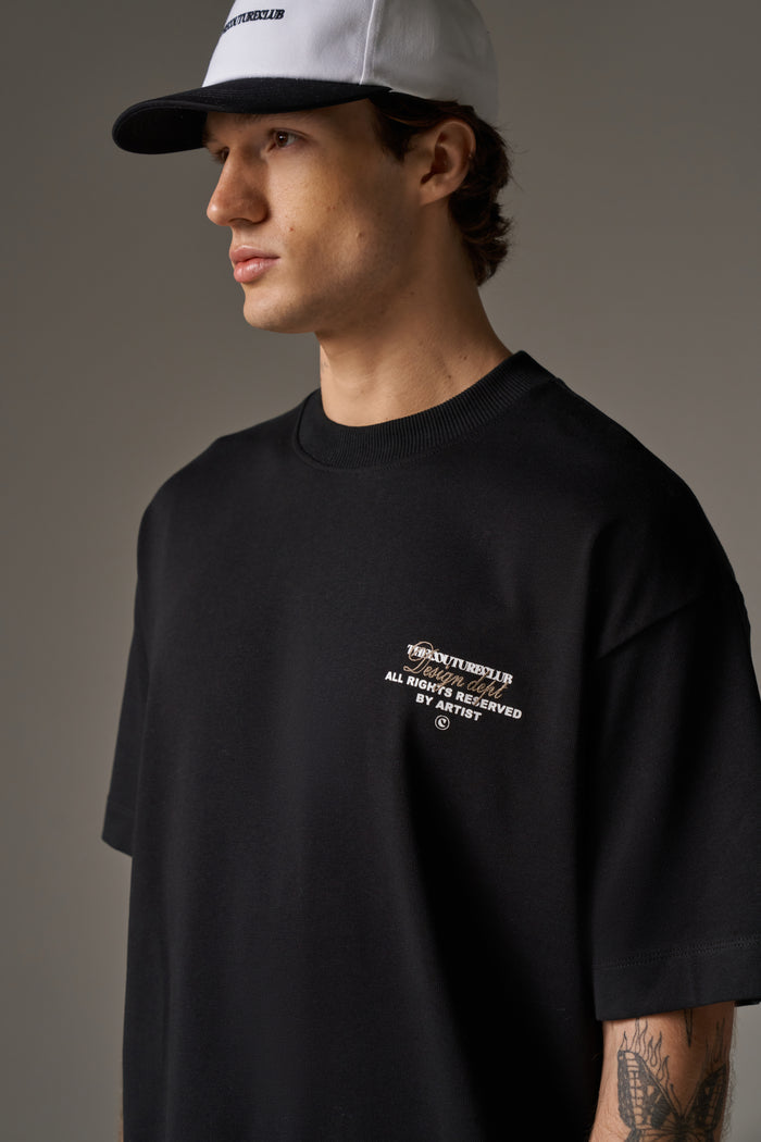 DESIGN DEPARTMENT CHEST PRINT T-SHIRT - BLACK