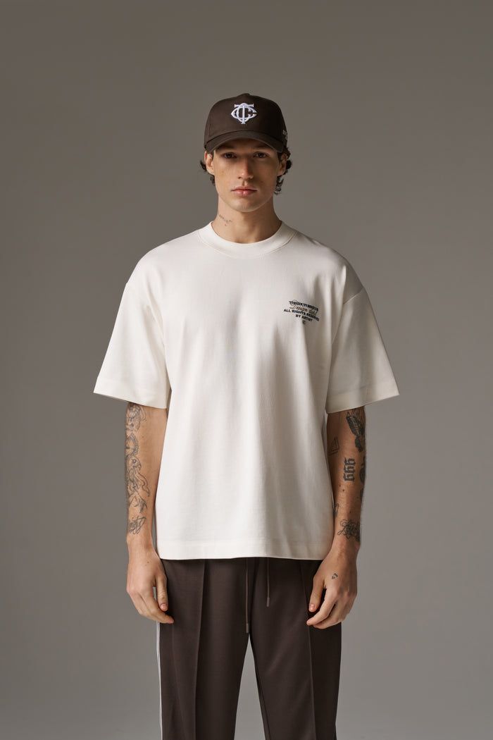 DESIGN DEPARTMENT CHEST PRINT T-SHIRT - OFF WHITE