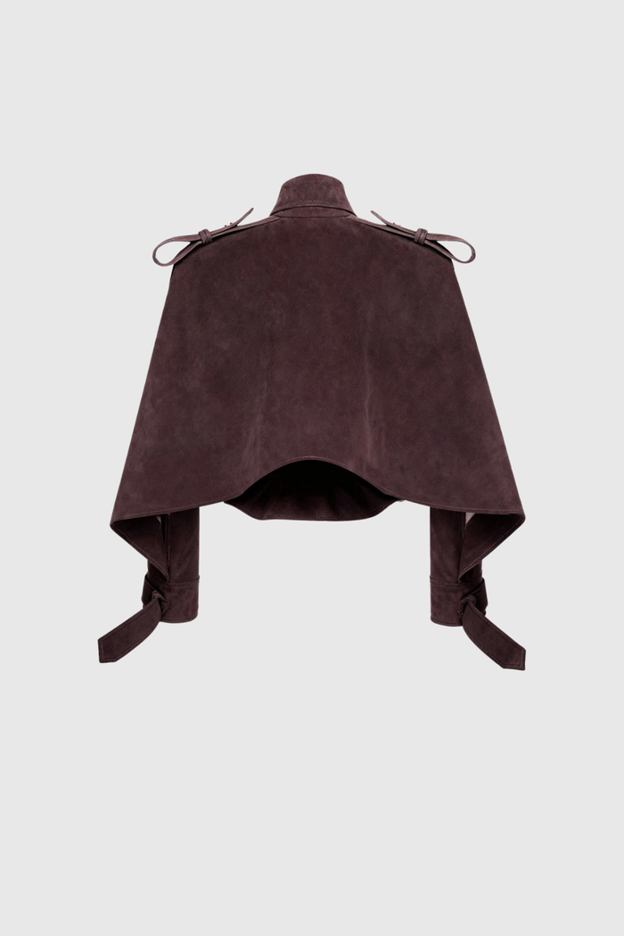 Dillon Lapel Belt Suede Jacket