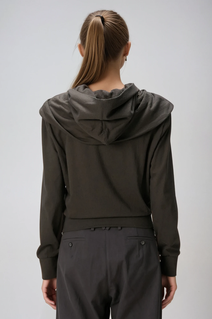 Dipti Tie Up Hooded Top