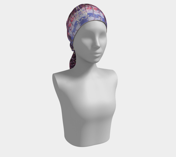 "Donum Familium" Long Scarf (Purple, Pink, Silver)