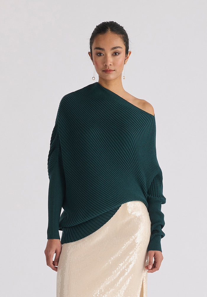 Draped Knitted Jumper