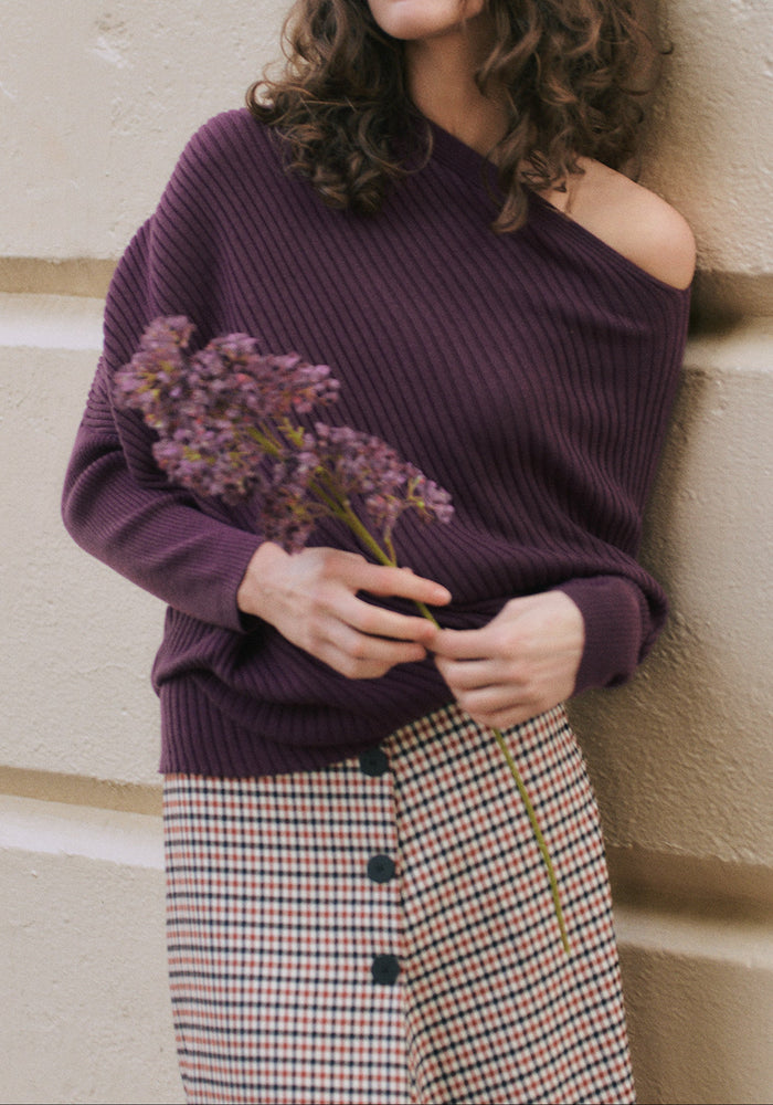 Draped Knitted Jumper