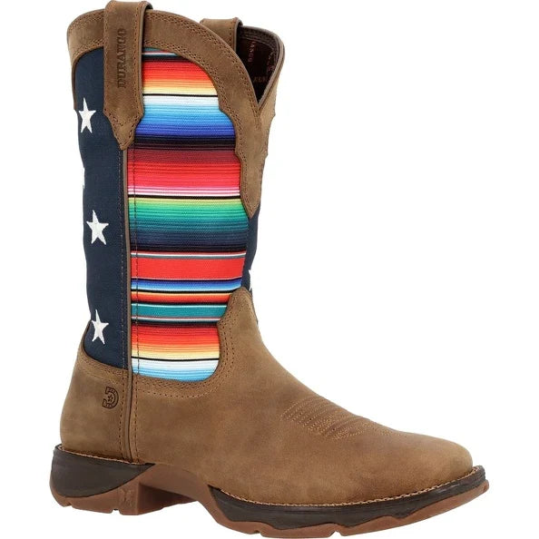 Durango Lady Rebel Serape & Stars Western Boot