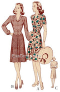 E-PATTERN 1940's One-Piece Frock E2469