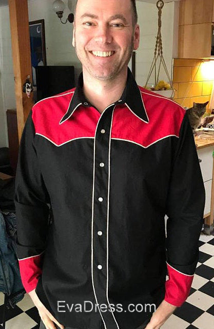 E-PATTERN 1949 Men's Western Shirts E3054