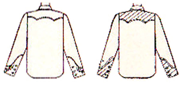 E-PATTERN 1949 Men's Western Shirts E3054