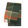 Edinburgh Cashmere Premium Lightweight Scarf - Ultra-Soft Luxury Wrap - Bagshaw Check Green - Heritage Of Scotland -