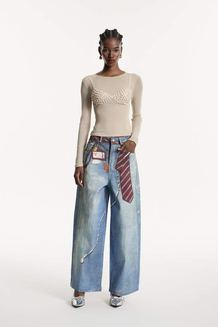 Edvaldo Print Baggy Jeans