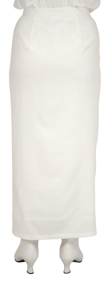 Edwardian Button Skirt - White