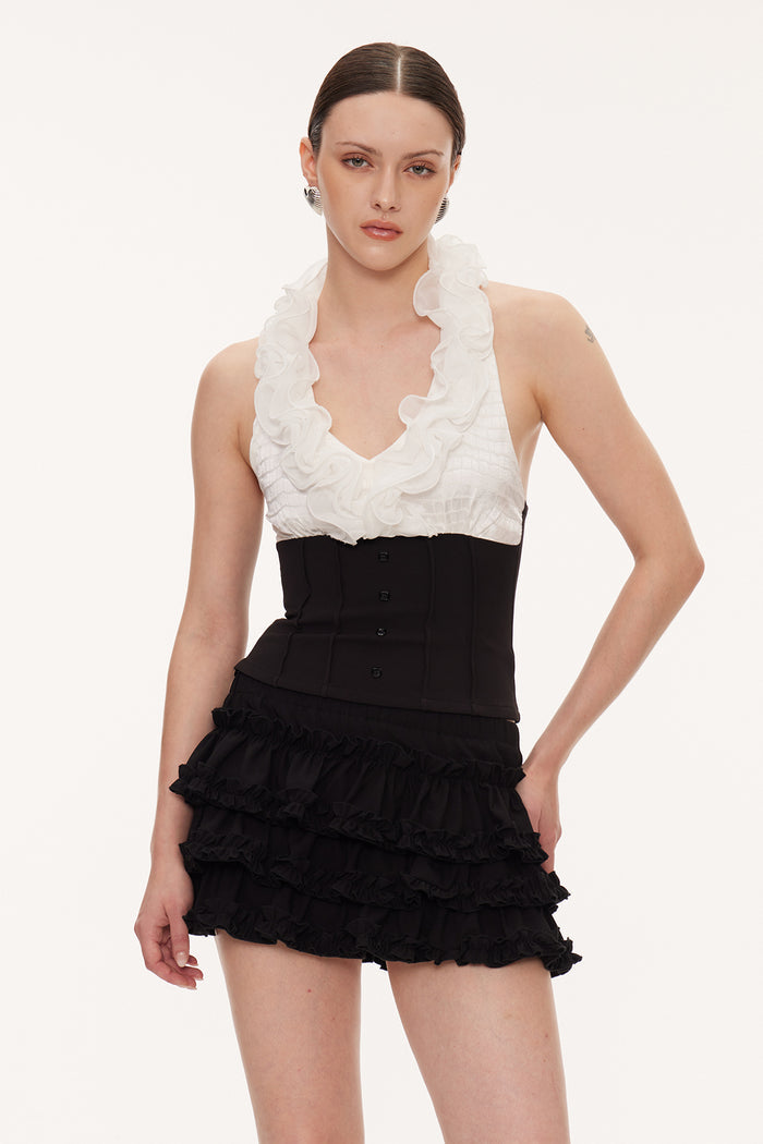 Eithan Ruffle Corset Skirt Set
